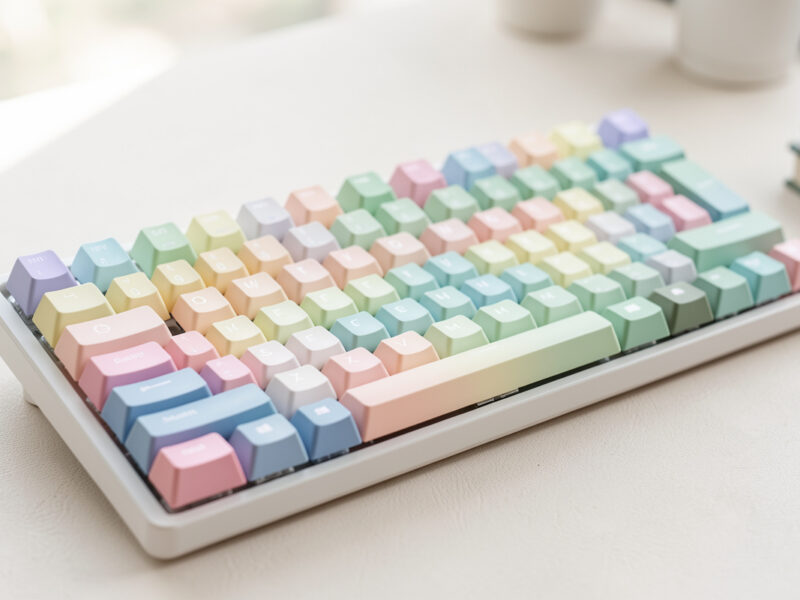 A premium designer keycap set in a curated colorway on a custom keyboard