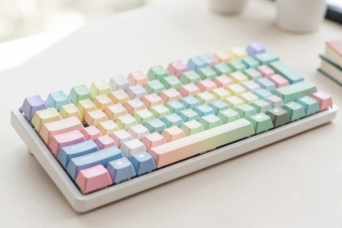 A premium designer keycap set in a curated colorway on a custom keyboard