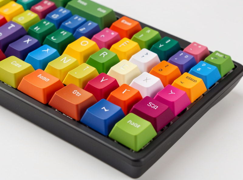 A premium doubleshot ABS keycap set in a designer colorway installed on a custom keyboard