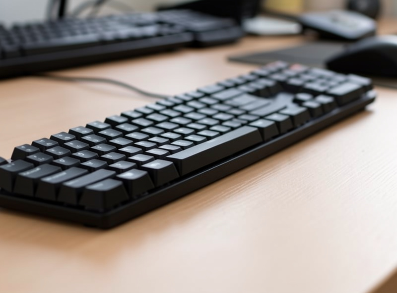 Several mechanical keyboards of different sizes lined up on a wooden desk from full-size down to a compact 60 percent