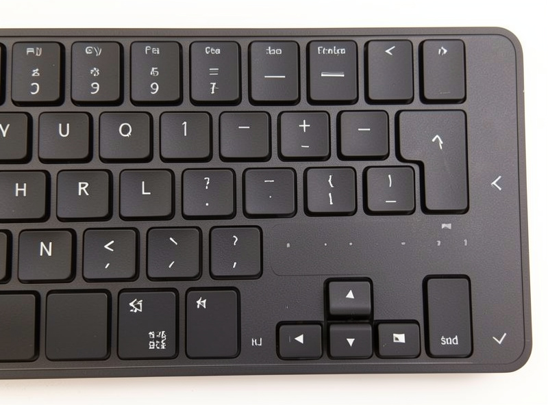 Overhead view of a tenkeyless keyboard showing the function row arrows and navigation cluster still present